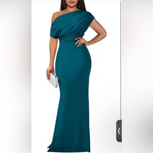 OYS Elegant Teal Evening Gown Size Small